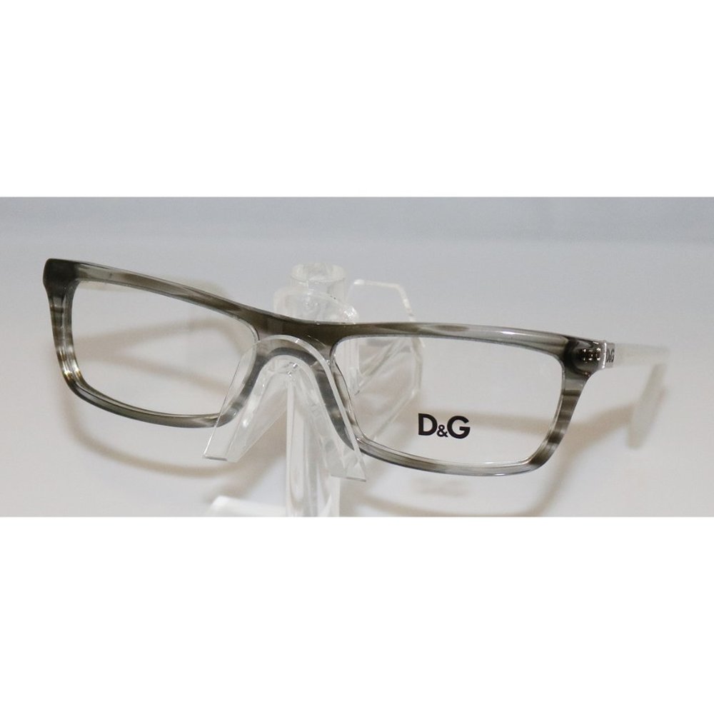 Dolce & Gabbana Gray Strip Eyeglasses